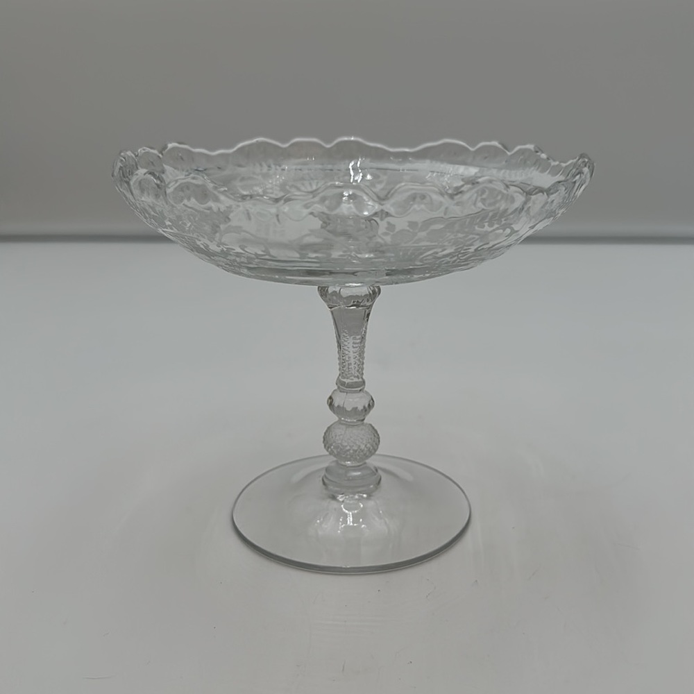 Cambridge ROSE POINT CLEAR Round Compote - Picture 3 of 16